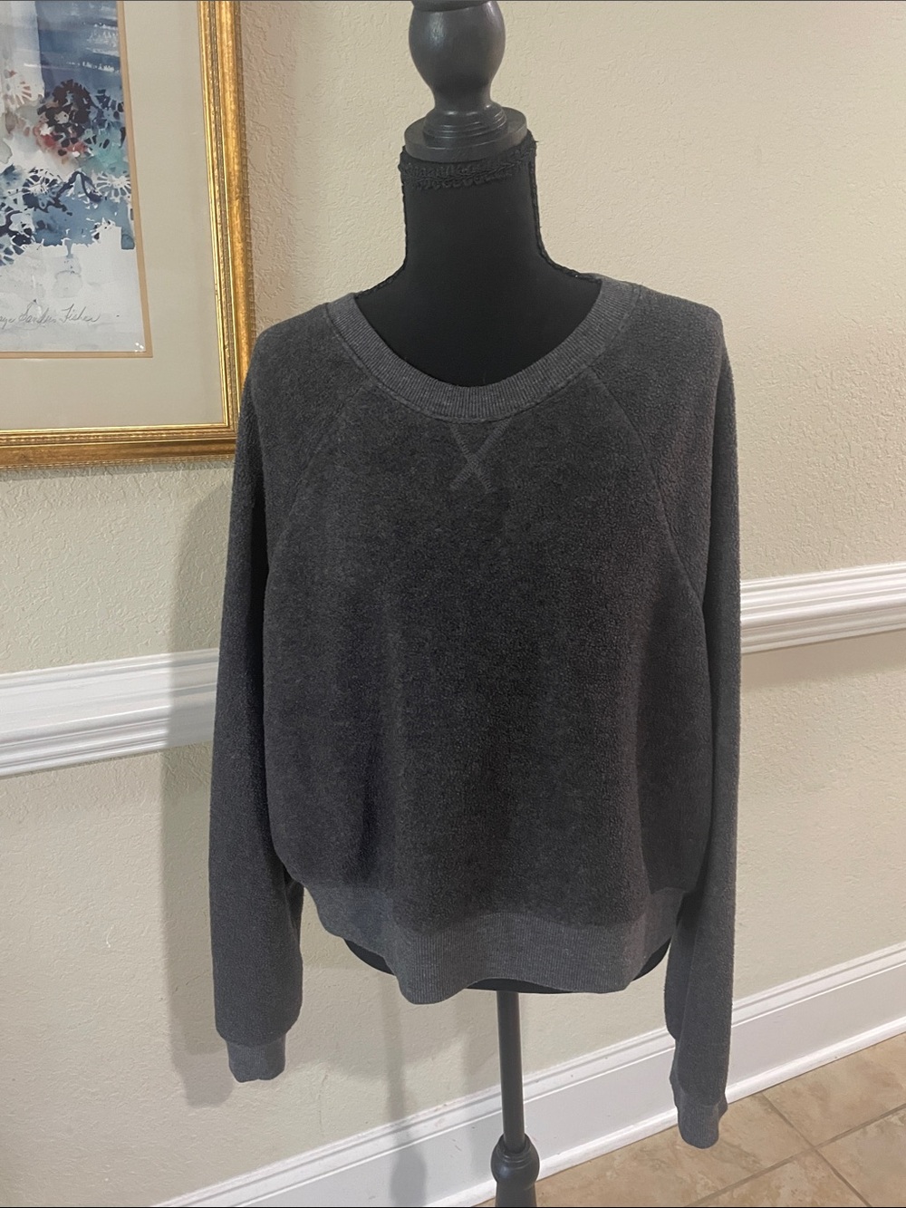 Double Zero Women's Charcoal Gray sweatshirt